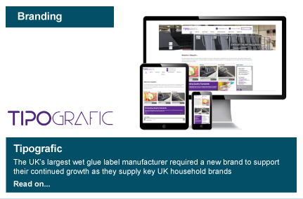 Tipografic The UK's largest wet glue label manufacturer required a new brand to support 
their continued growth as they supply key UK household brands. Read on...